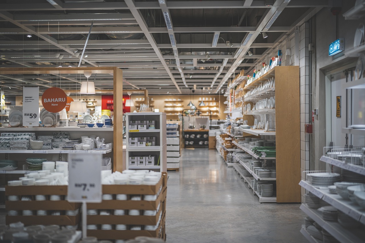 Tienda buenos exhibidores y buenos puntos focales